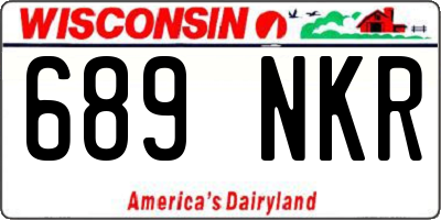 WI license plate 689NKR