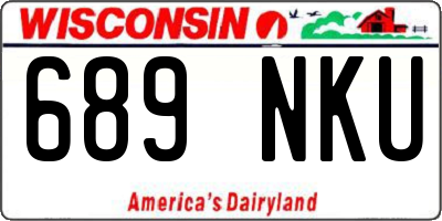 WI license plate 689NKU