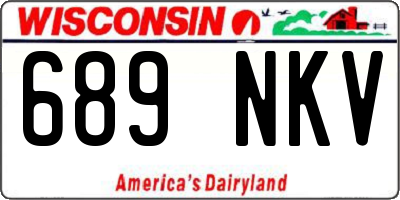 WI license plate 689NKV