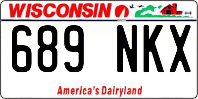 WI license plate 689NKX