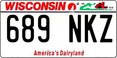 WI license plate 689NKZ