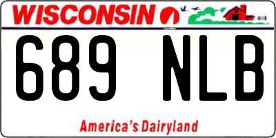 WI license plate 689NLB