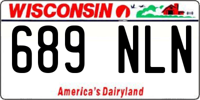 WI license plate 689NLN