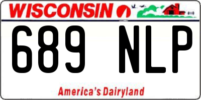 WI license plate 689NLP