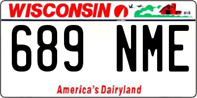 WI license plate 689NME