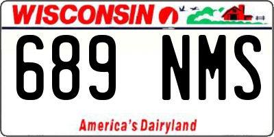 WI license plate 689NMS