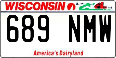 WI license plate 689NMW