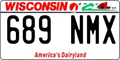 WI license plate 689NMX