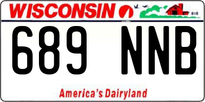 WI license plate 689NNB