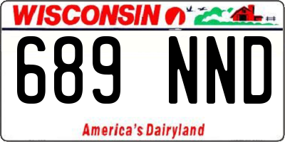 WI license plate 689NND