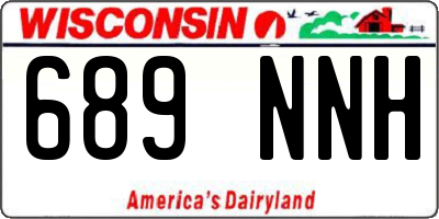 WI license plate 689NNH