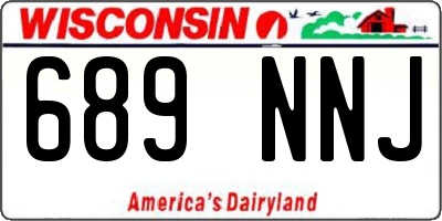 WI license plate 689NNJ