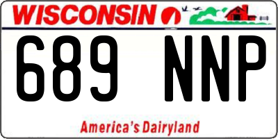 WI license plate 689NNP