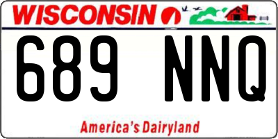 WI license plate 689NNQ