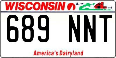 WI license plate 689NNT