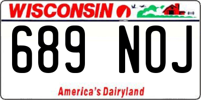 WI license plate 689NOJ