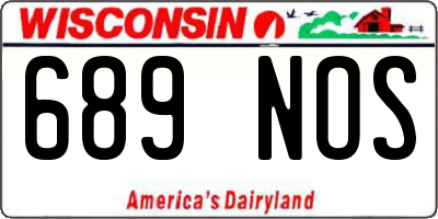 WI license plate 689NOS