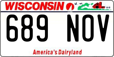 WI license plate 689NOV