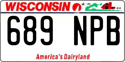 WI license plate 689NPB