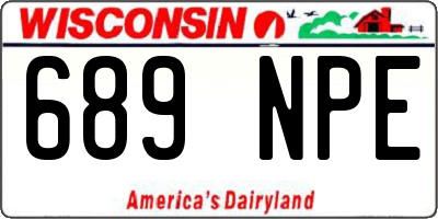 WI license plate 689NPE