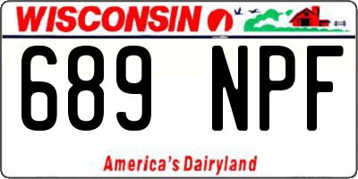 WI license plate 689NPF