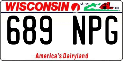 WI license plate 689NPG