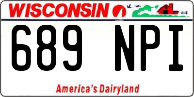 WI license plate 689NPI