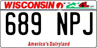 WI license plate 689NPJ