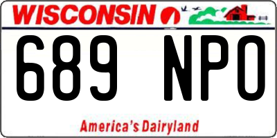 WI license plate 689NPO