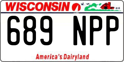 WI license plate 689NPP