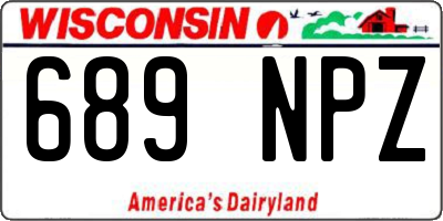 WI license plate 689NPZ