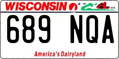 WI license plate 689NQA
