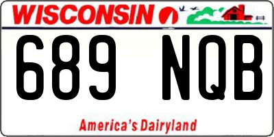 WI license plate 689NQB