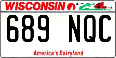 WI license plate 689NQC