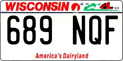 WI license plate 689NQF