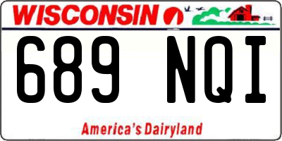 WI license plate 689NQI