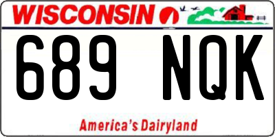 WI license plate 689NQK