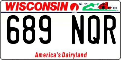 WI license plate 689NQR