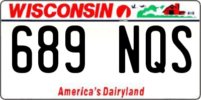 WI license plate 689NQS
