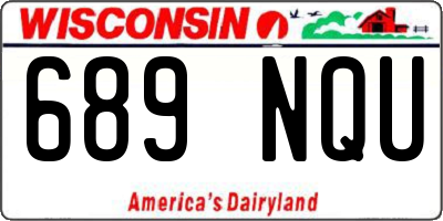 WI license plate 689NQU