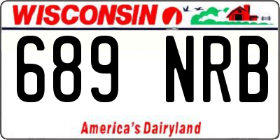 WI license plate 689NRB