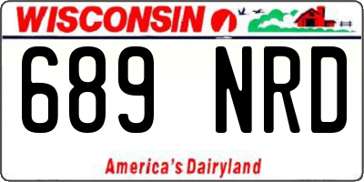 WI license plate 689NRD