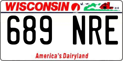 WI license plate 689NRE