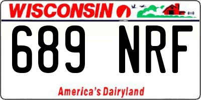 WI license plate 689NRF