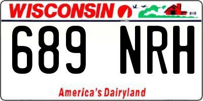 WI license plate 689NRH