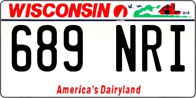 WI license plate 689NRI
