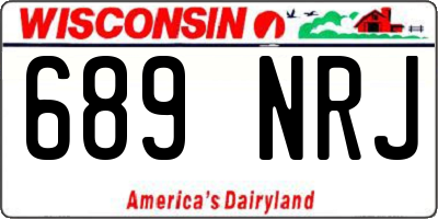 WI license plate 689NRJ