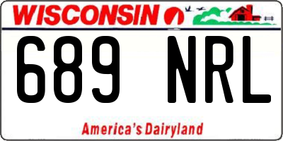 WI license plate 689NRL