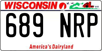 WI license plate 689NRP
