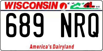 WI license plate 689NRQ
